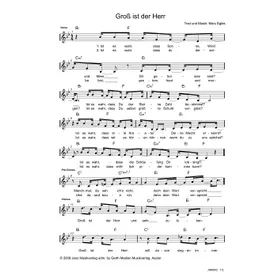 Produktbild des Artikels Groß ist der Herr (Noten - Download)