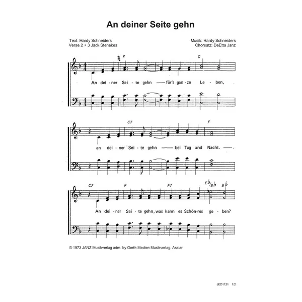 Produktbild des Artikels An deiner Seite gehn (Noten - Download)