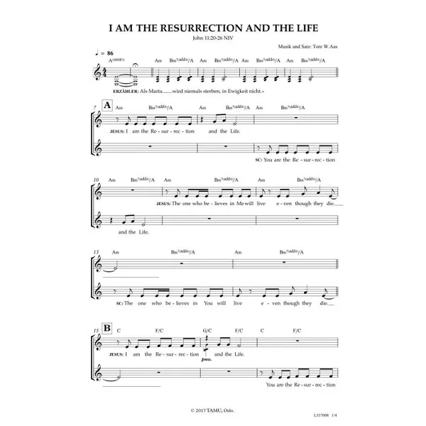 Produktbild des Artikels I Am The Resurrection And The Life (Noten - Download)