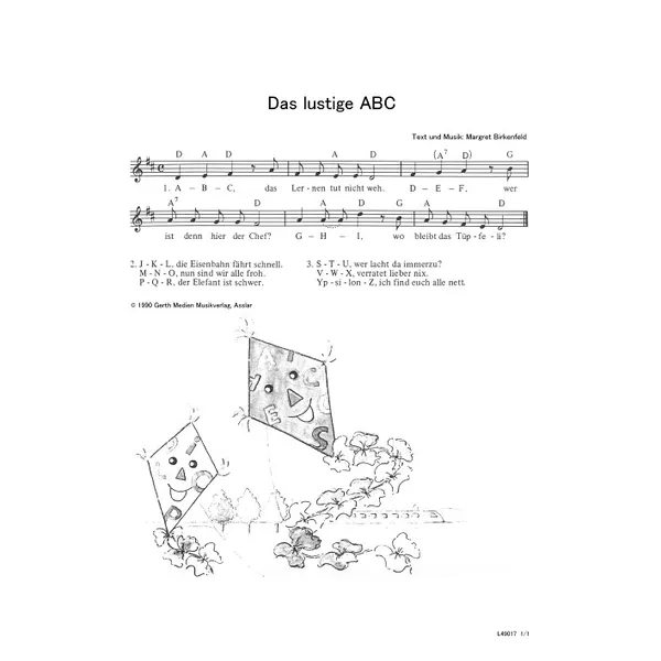 Produktbild des Artikels Das lustige ABC (Noten - Download)