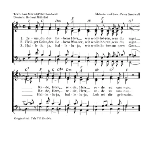 Produktbild des Artikels Jesus du des Lebens Herr (Noten - Download)