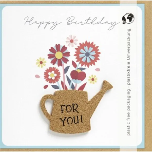 Produktbild des Artikels Faltkarte Happy Birthday "Gießkanne" (Schreibwaren)