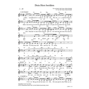 Produktbild des Artikels Dein Herz berührn (Noten - Download)