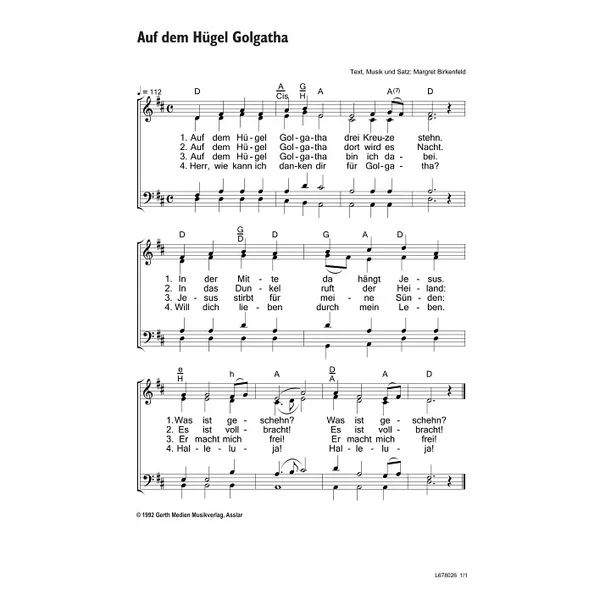 Produktbild des Artikels Auf dem Hügel Golgatha (Noten - Download)