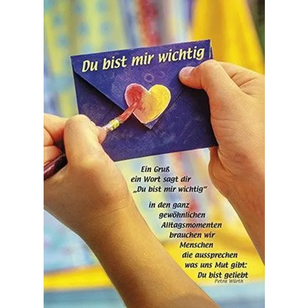 Produktbild des Artikels Postkarten: Du bist mir wichtig, 4 Stück (Schreibwaren)