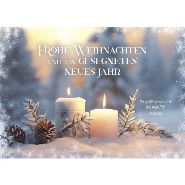 Produktbild des Artikels Postkarten "Frohe Weihnachten" - Kerzen 12 Stück (Schreibwaren)