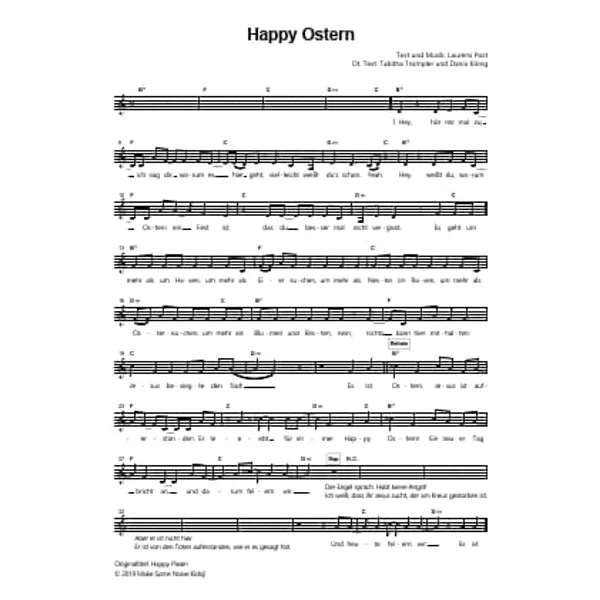 Produktbild des Artikels Happy Ostern (Noten - Download)