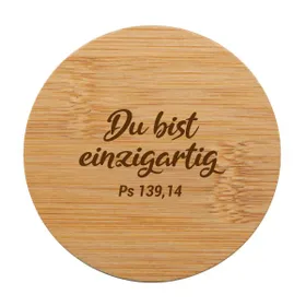 Produktbild des Artikels Taschenspiegel Bambus "Du bist einzigartig" ()