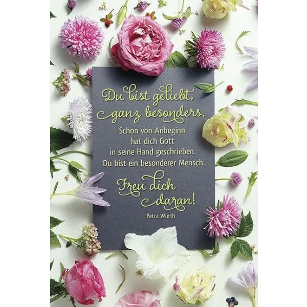 Produktbild des Artikels Faltkarte: Du bist geliebt - Geburtstag (Schreibwaren)