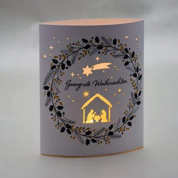 Produktbild des Artikels LED-Papierlampe "Gesegnete Weihnachten" ()