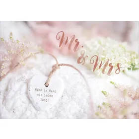 Produktbild des Artikels Faltkarte "Mr. & Mrs." - Hochzeit (Schreibwaren)