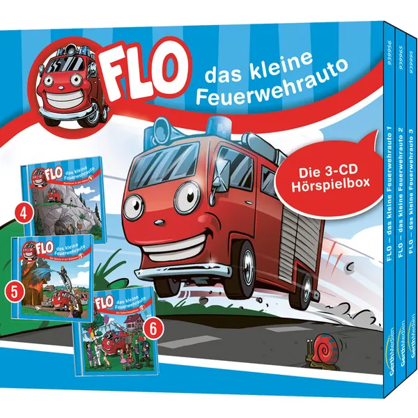 Produktbild des Artikels Flo - das kleine Feuerwehrauto - Die 3-CD Hörspielbox 2 (Hörbuch/Hörspiel - CD)