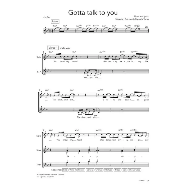Produktbild des Artikels Gotta Talk To You (Noten - Download)