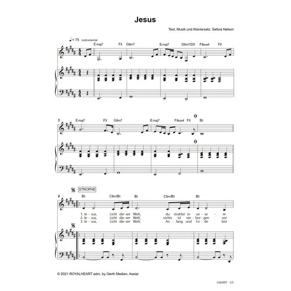 Produktbild des Artikels Jesus (Noten - Download)