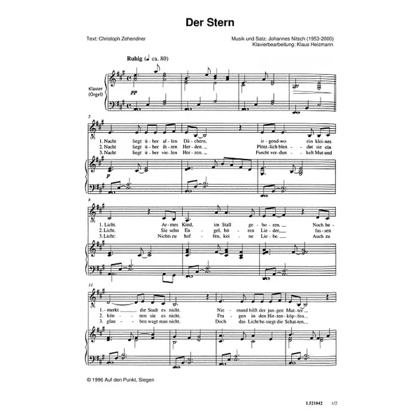 Produktbild des Artikels Der Stern (Noten - Download)