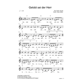 Produktbild des Artikels Gelobt sei der Herr (Noten - Download)