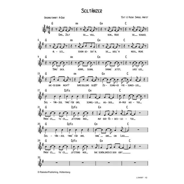 Produktbild des Artikels Seiltänzer (Noten - Download)