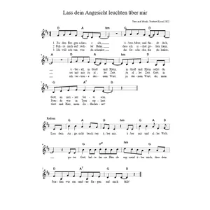 Produktbild des Artikels Lass dein Angesicht leuchten über mir (Noten - Download)