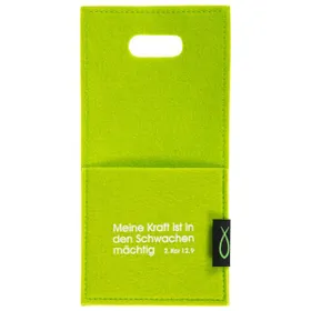 Produktbild des Artikels Filz-Ladetasche "Meine Kraft ist in den Schwachen mächtig" ()