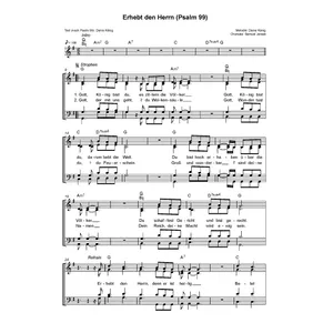 Produktbild des Artikels Erhebt den Herrn (Psalm 99) (Noten - Download)
