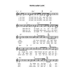 Produktbild des Artikels Nichts außer Licht (Noten - Download)