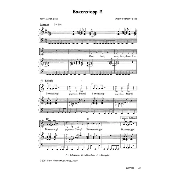 Produktbild des Artikels Boxenstopp 2 (Noten - Download)
