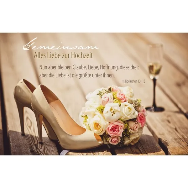 Produktbild des Artikels Faltkarte "Gemeinsam" Alles Liebe zur Hochzeit (Schreibwaren)