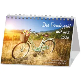 Produktbild des Artikels Die Freude geht mit uns 2026 - Aufstellkalender (Kalender - Spiralbindung)