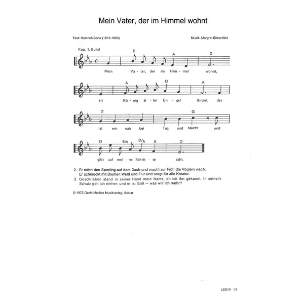Produktbild des Artikels Mein Vater, der im Himmel wohnt (Noten - Download)