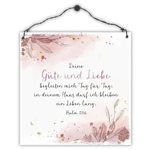 Produktbild des Artikels Holzschild klein - Deine Güte und Liebe begleiten mich ()