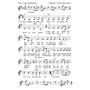 Produktbild des Artikels Dort hängt ein Mann am Kreuze (Noten - Download)