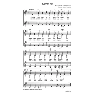 Produktbild des Artikels Komm mit (Noten - Download)