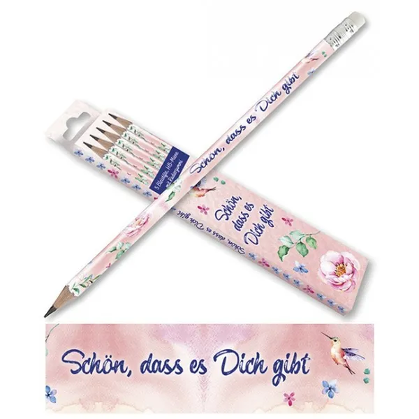 Produktbild des Artikels Bleistifte: Schön, dass es Dich gibt 5er Pack (Schreibwaren)