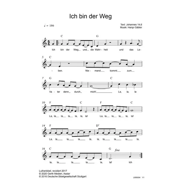 Produktbild des Artikels Ich bin der Weg (Noten - Download)