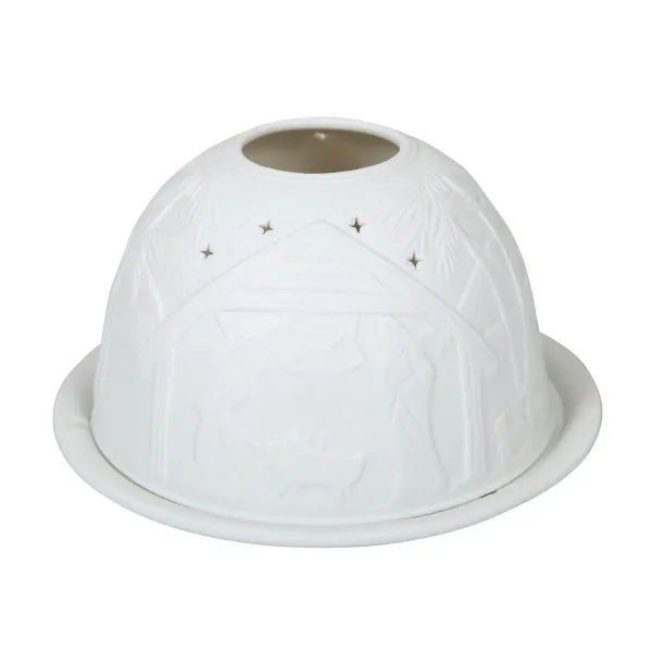 Produktbild des Artikels Windlicht "Krippe" - matt/weiß ()