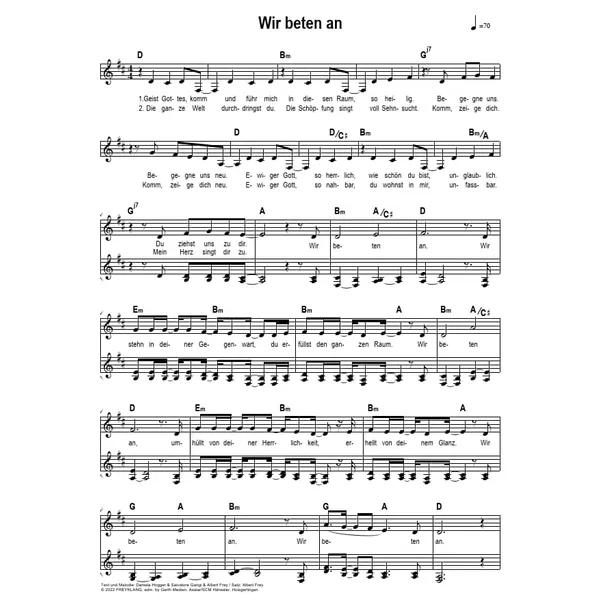 Produktbild des Artikels Wir beten an (Noten - Download)