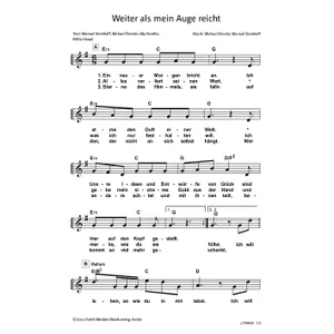 Produktbild des Artikels Weiter als mein Auge reicht (Noten - Download)