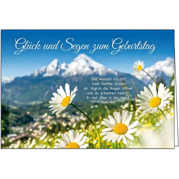 Produktbild des Artikels Faltkarte: Glück und Segen zum Geburtstag (Schreibwaren)