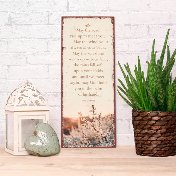 Produktbild des Artikels Metallschild lang - May the road rise up to meet you ()