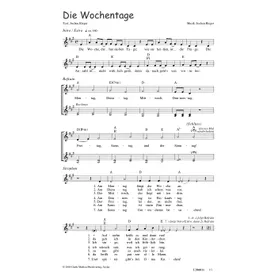 Produktbild des Artikels Die Wochentage (Noten - Download)