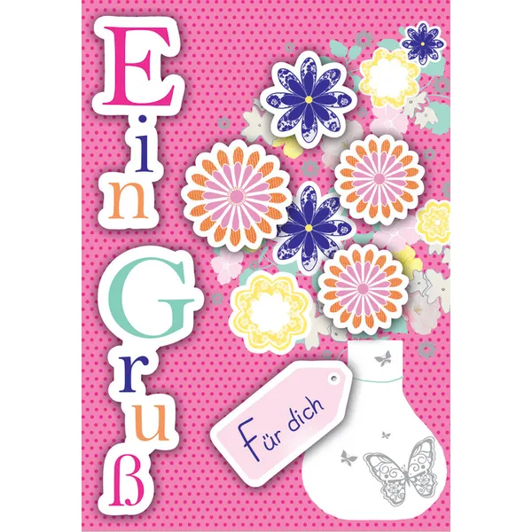 Produktbild des Artikels 3D-Faltkarte "Ein Gruß" - 5er-Pack (Schreibwaren)