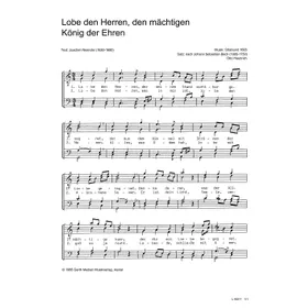 Produktbild des Artikels Lobe den Herren, den mächtigen König der Ehren (Noten - Download)