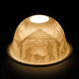 Stimmungsbild zu Windlicht "Krippe" - matt/weiß