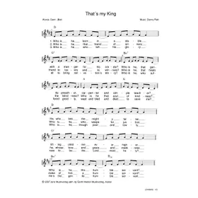 Produktbild des Artikels Thats My King (Noten - Download)