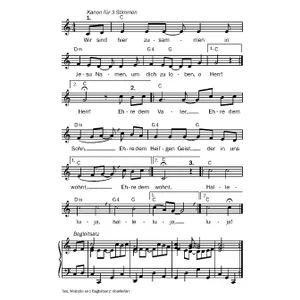 Produktbild des Artikels Wir sind hier zusammen in Jesu Namen (Noten - Download)