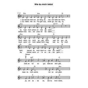 Produktbild des Artikels Wie du mich liebst (Noten - Download)