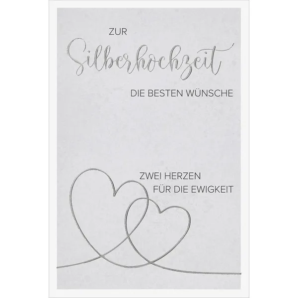 Produktbild des Artikels Faltkarte "Zur Silberhochzeit" - Herzen (Schreibwaren)