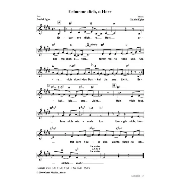Produktbild des Artikels Erbarme dich, o Herr (Noten - Download)