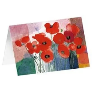 Produktbild des Artikels Kunstkarten "Mohnblumen 1" 5 Stk. (Schreibwaren)