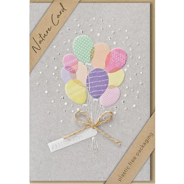 Produktbild des Artikels Faltkarte "Luftballons" (Schreibwaren)